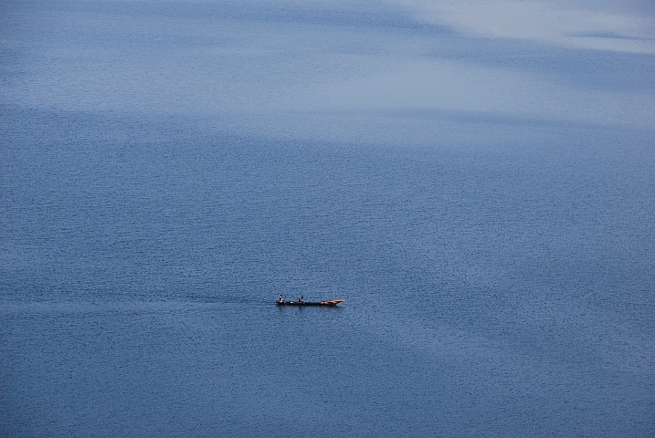 Boot unterwegs auf dem Kivusee