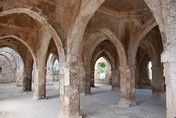 Kuppeln der Ruine der Grossen Moschee auf Kilwa Kisiwani