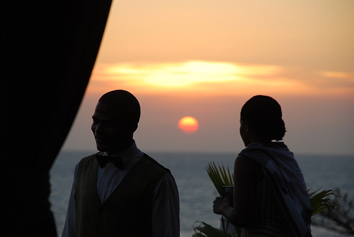 Abendstimmung auf der Terrasse des Africa House Hotels