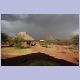 Aufkommendes Gewitter in der Lodge am Lake Chala