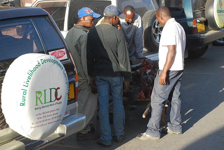 Hühner im Strassenverkauf in Arusha