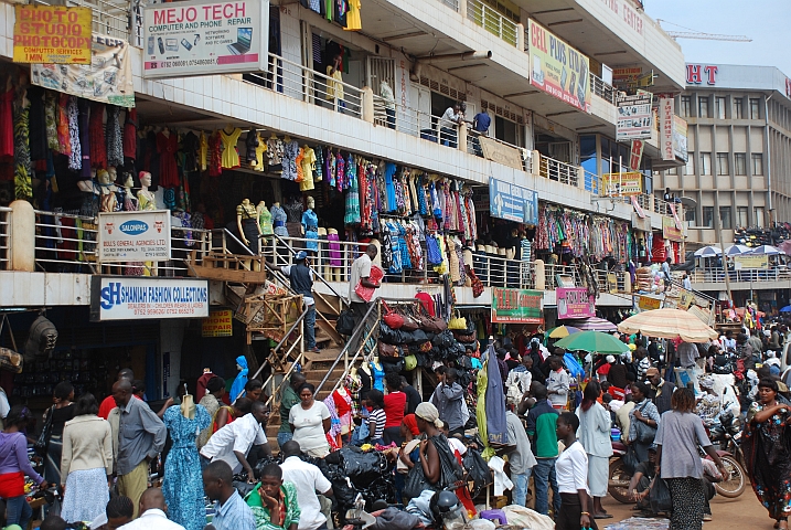 Gewusel im Zentrum von Kampala