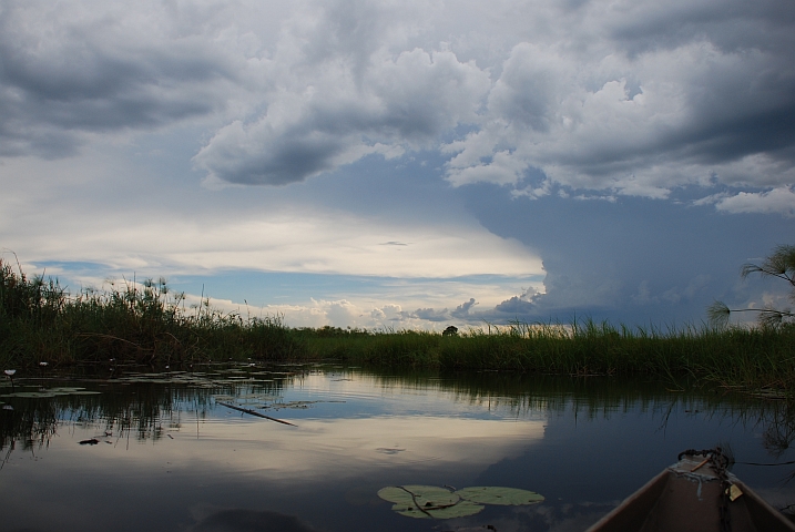 Aufziehendes Gewitter im Okavango-Delta