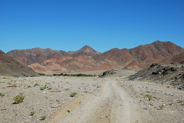 Landschaft am Ende des Gamchab-Trail bei Aussenkehr im Süden von Namibia
