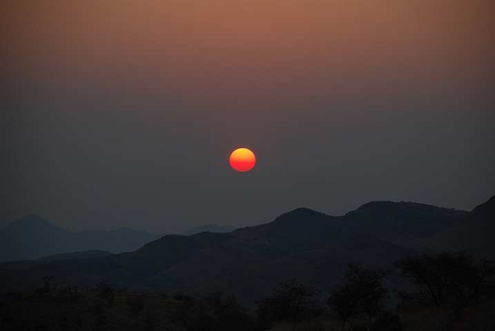 Sonnenuntergang beim Gamsbergpass südwestlich von Windhoek