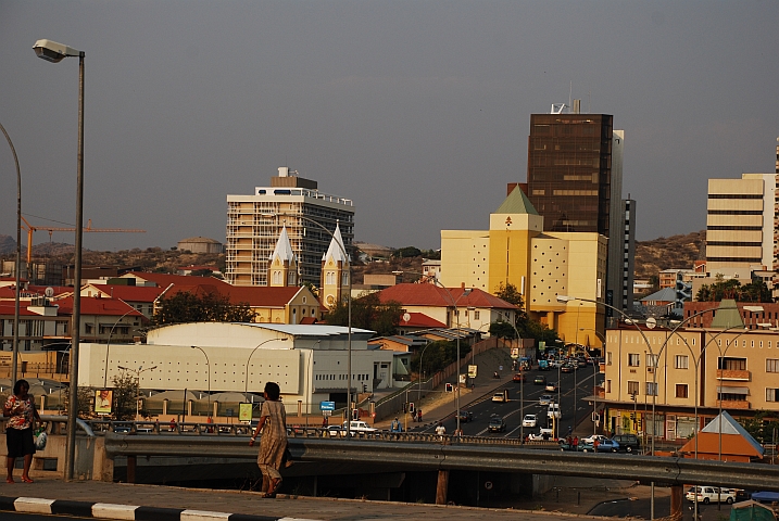 Das Stadtzentrum von Windhoek