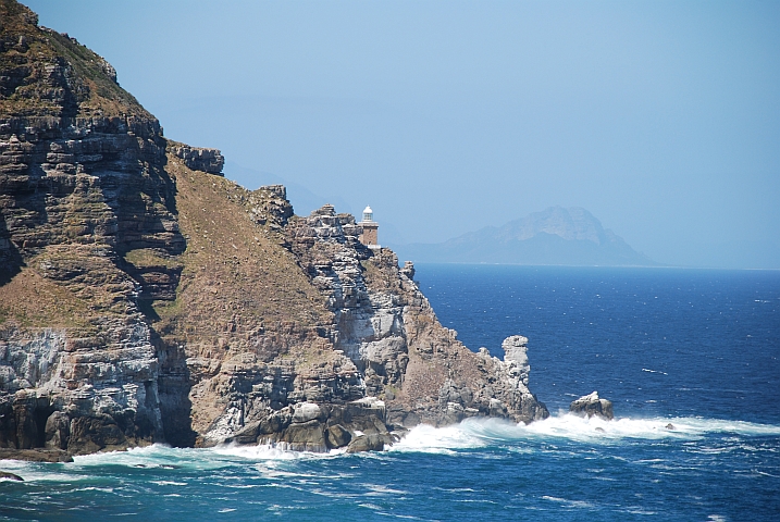 Der operative Leuchtturm von Cape Point am Kap der Guten Hoffnung