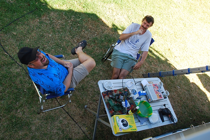 Michael und Thomas in der Kaffeepause