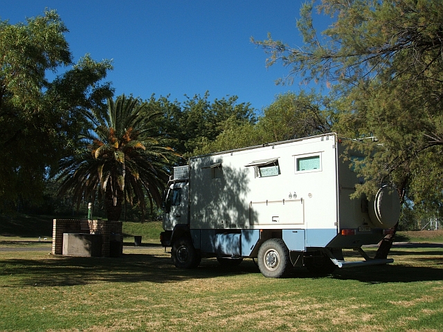 Unser Standplatz im grossen Camp in Upington