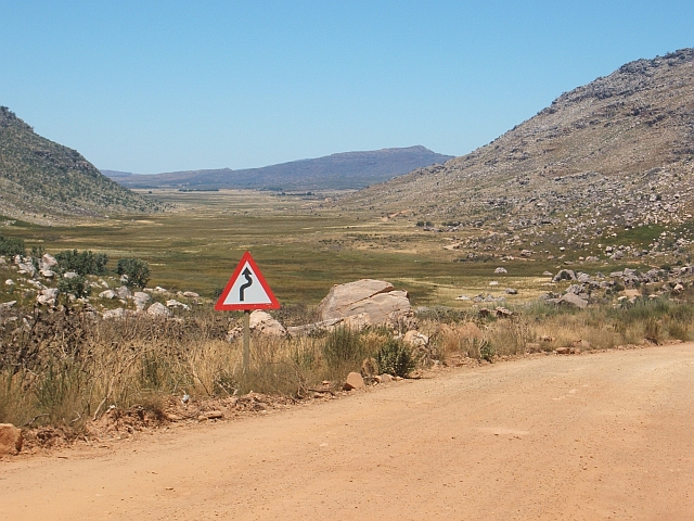 Blick auf die Hochebene östlich des Uitkykpasses