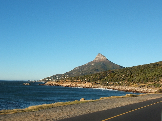 Die Rückseite des Lion’s Head von Kapstadt