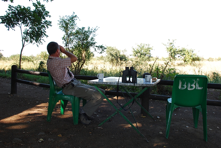 Thomas bei der Kaffeepause im Babalala Picnicspot