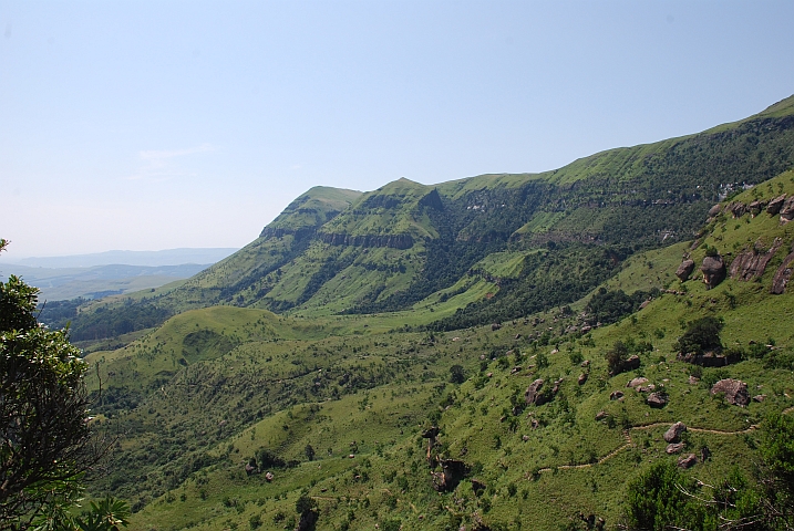 Blick von der Sphinx hinunter ins Tal