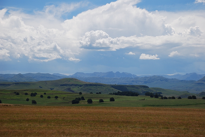 Blick auf die südlichen Drakensberge zwischen Underberg und Kokstad bei Kingscote