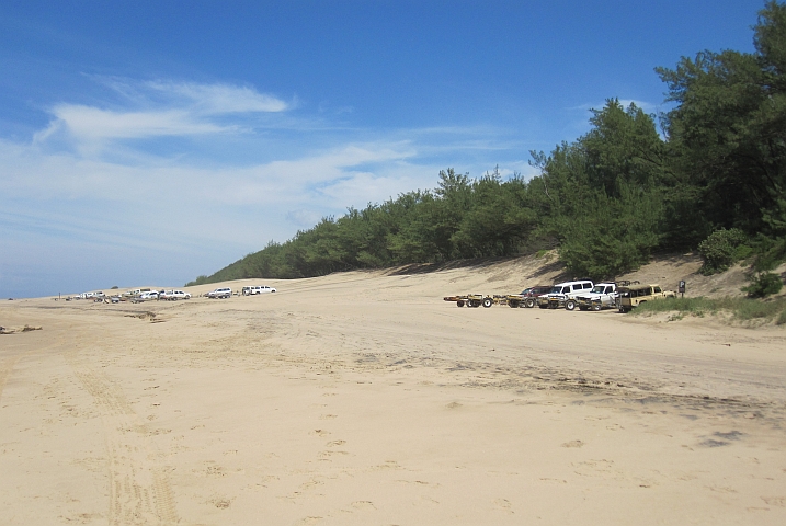 Der Strand als Parkplatz