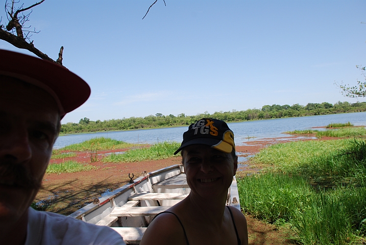 Thomas und Isabella haben Spass am Mare aux Hippopotames