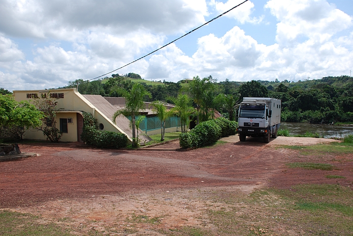 Unser Schlafplatz beim Hotel La Savane am Mpassa-Fluss