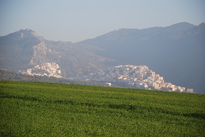 Moulay Idris von Volubilis aus gesehen