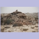 “Explodierte“ Felsen in der Westsahara kurz vor Guerguarat