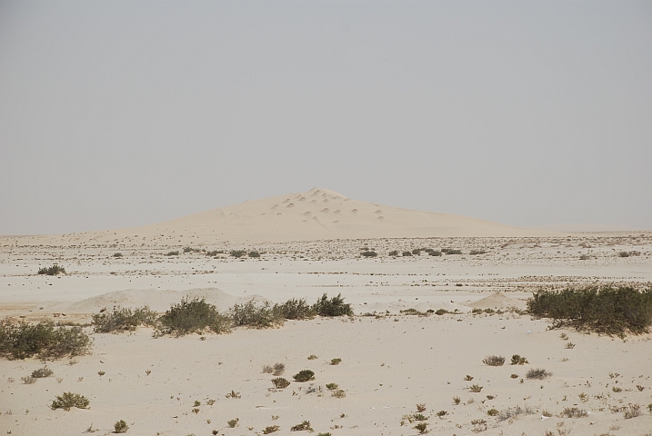 Eine etwas spezielle Düne auf dem Weg von der Grenze nach Nouâdhibou