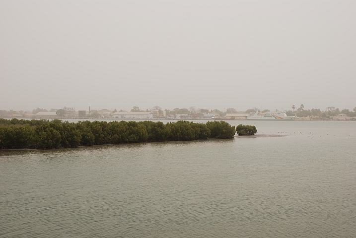 Blick über den Casamance-Fluss auf Ziguinchor