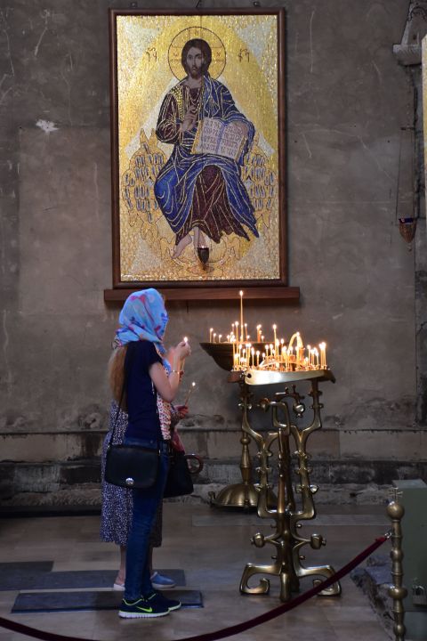 In der Svetitskhoveli Kathedrale in Mtskheta nördlich von Tiflis