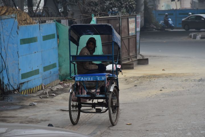 Rikschafahrer in Neu-Delhi