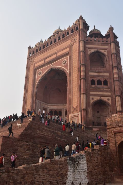 Eingangstor Buland Darwaza zur Moschee Jama Masjid in Fatehpur Sikri in Uttar Pradesh