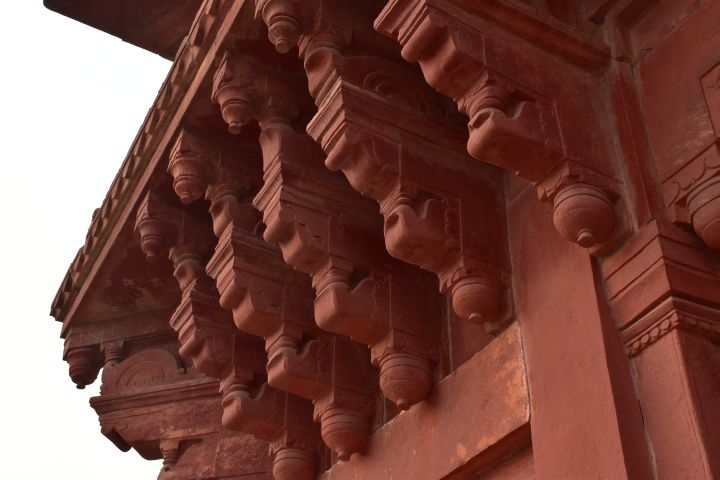 Detail des Diwan-i-Khas, der privaten Audienzhalle des Mogul in Fatehpur Sikri