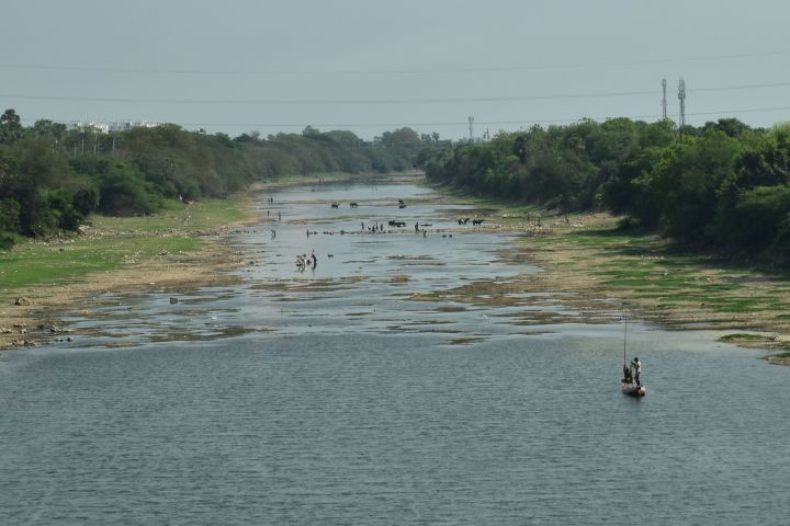 Buckingham Kanal bei Vijayawada, Andhra Pradesh