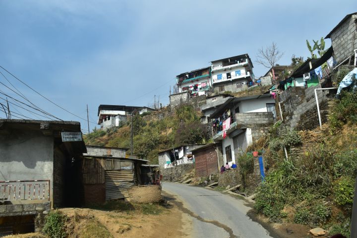 Die Strasse nach Sarangkot hinauf