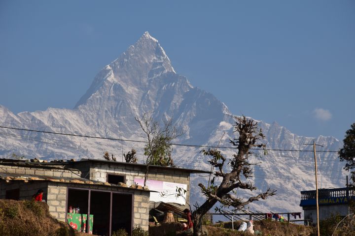 Nicht das Matterhorn, sondern der mit 6’997m etwas höhere Machapuchare, auch Fishtail genannt