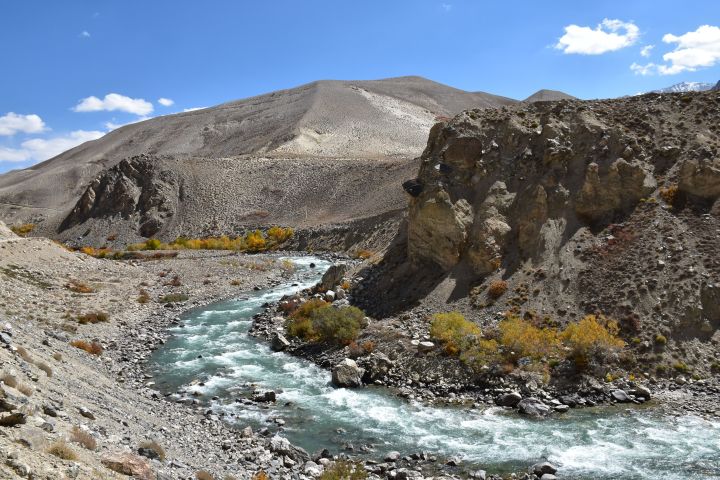 Der Pamir, Grenzfluss zwischen Tadschikistan und Afghanistan