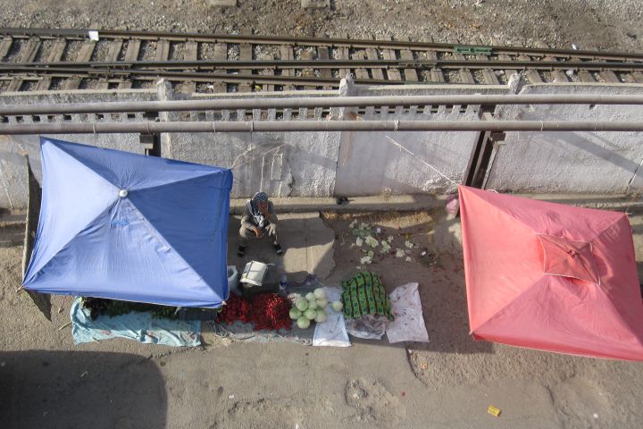 Verkaufsstand beim Bahnhof