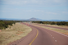 Autobahn kurz vor Gaborone