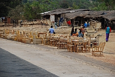 Grosser Korbwarenverkauf zwischen Salima und Lilongwe