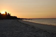 Der Strand von Pangane bei Sonnenuntergang