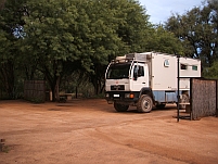 Obelix auf dem Campingplatz in Omaruru
