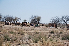 Himbahütten am Stadtrand von Opuwo