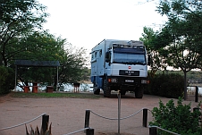 Unser Standplatz im Transkalahari End Resort