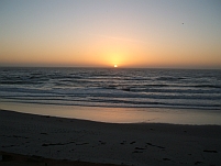 Sonnenuntergang am Meer in Strandfontein