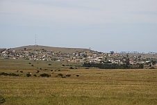 Typische Streusiedlung im ländlichen Südafrika ausserhalb der Provinz Western Cape