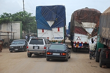Noch ein Verkehrschaos kurz vor der Grenze zu Benin