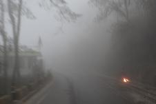 Dichter Nebel macht die Fahrerei auch nicht einfacher