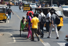 Strassenszene in Chennais Zentrum