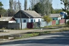 Häuschen im unendlichen Vorort von Bishkek