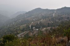 Nepalesische Landwirtschaftsterrassen zum Letzten