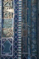 Detail einer Keramikfassade am Shah-i Zinda