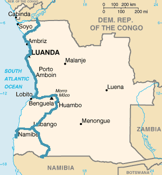 Angola Karte