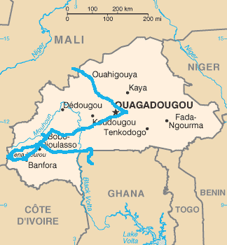 Burkina Faso Karte